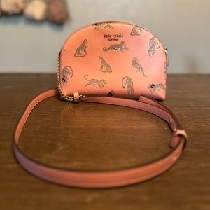 Kate Spade Morgan Leopard Double-zip Dome Crossbody Purse